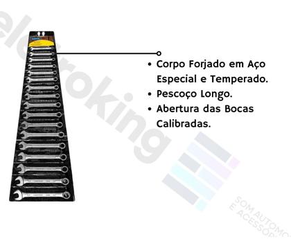 Imagem de Kit Ferramenta Tramontina Chave Combinada 17 Peças Longo