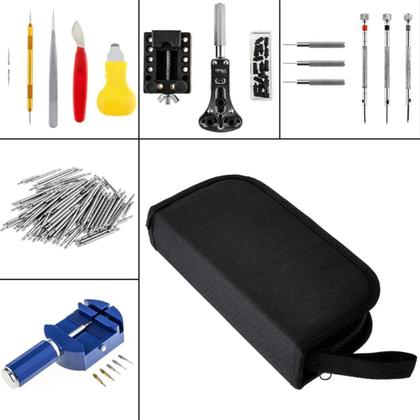 Imagem de Kit ferramentas 147 pçs relojoeiro completo + bola saca fundo