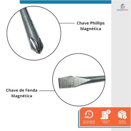 Imagem de Kit Ferramentas 28 Peças Chave Combinada 6 a 32mm Fenda Phillips Alicate Universal Bico Isolado