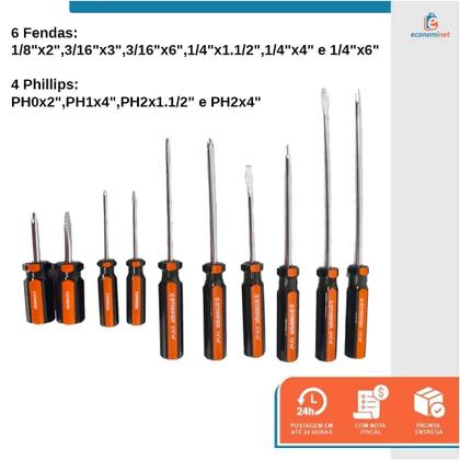Imagem de Kit Ferramentas 28 Peças Chave Combinada 6 a 32mm Fenda Phillips Alicate Universal Bico Isolado