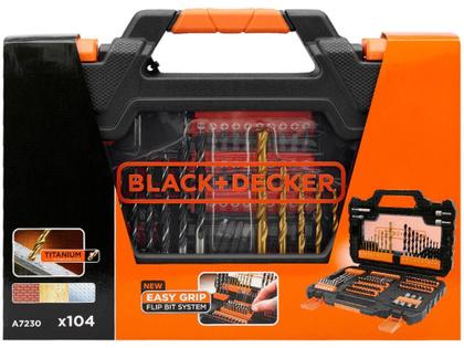 Kit Ferramentas Black&Decker 104 Peças - Easy Grip A7230-XJ com