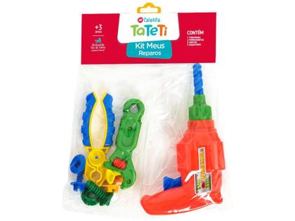 Imagem de Kit Ferramentas de Brinquedo Faz de Conta - Meus Reparos 9 Peças Ta Te Ti