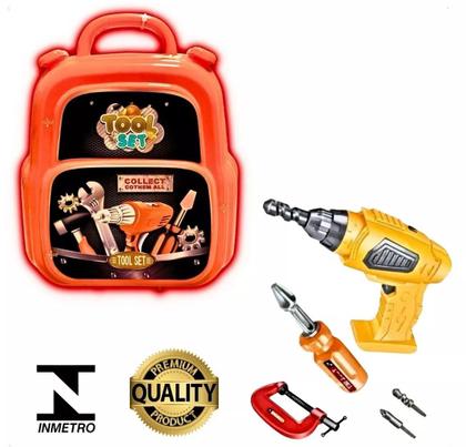 Imagem de Kit Ferramentas de Brinquedo Infantil com Acessórios e Maleta 3 em 1