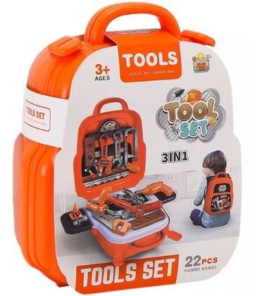 Imagem de Kit Ferramentas de Brinquedo Infantil com Acessórios e Maleta 3 em 1