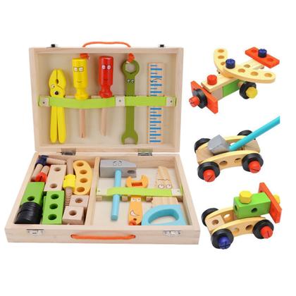 Imagem de Kit Ferramentas De Madeira Infantil Jogo De Simulação Montessori Sensorial Didático Brinquedo Educativo Bloco de Montar