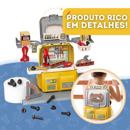 Imagem de Kit Ferramentas Infantil Brinquedo Maleta Bancada Oficina