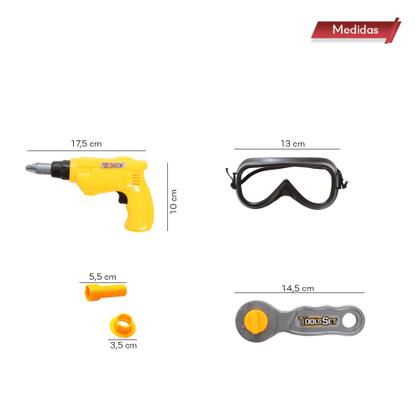 Imagem de Kit Ferramentas Infantil Engenheiro Carpinteiro Divertido