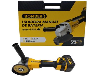 Imagem de Kit ferramentas maleta lixadeira 125 mm recarregavel c/2 baterias 21v bom-9705