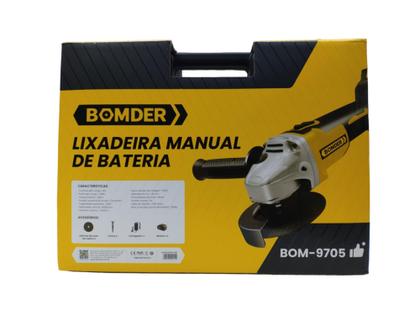 Imagem de Kit ferramentas maleta lixadeira 125 mm recarregavel c/2 baterias 21v bom-9705