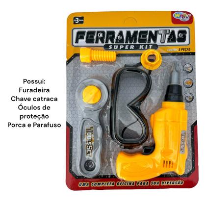 Imagem de Kit Ferramentas Presente Brinquedo Menino 10 Peças Oficina