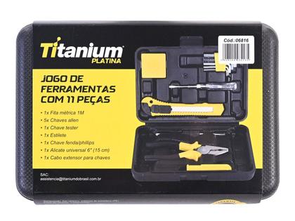 Imagem de Kit Ferramentas Titanium Platina 11 Peças 06816 com Maleta