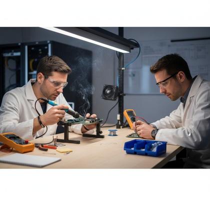 Imagem de Kit Ferro De Solda 60w Estanho Com Fluxo De Solda 6 Pontas Esponja E Suporte Com Regulagem De Temperatura Profissional 2