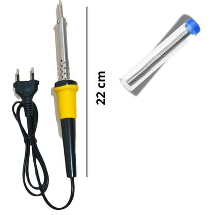 Imagem de Kit Ferro  Solda Soldar Soldador 110v  220v 40w  60w Com Estanho Reforçado