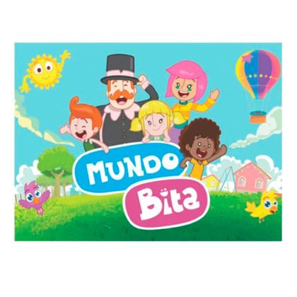 Imagem de Kit Festa 26Pçs Decoração Mundo Bita Painel + 25 Bexigas
