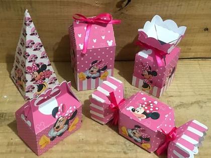 Imagem de Kit Festa 50 Itens Minnie Rosa Lembrancinhas para Aniversário Infantil