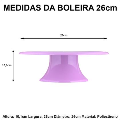 Imagem de Kit Festa 6 Peças, Vaso + Boleira + Bandeja Decoração Doces