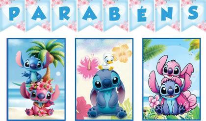 Imagem de Kit Festa Aniversário Só 1 Bolinho Lilo e Angel