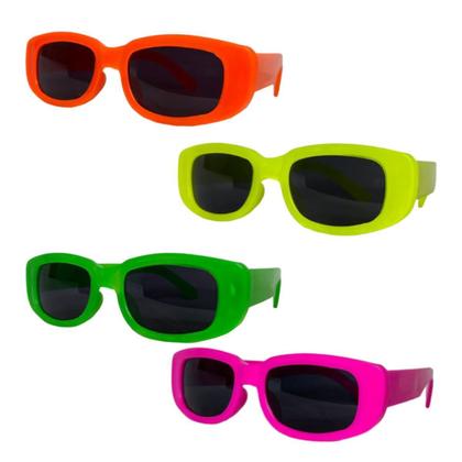 Imagem de Kit Festa Balada 60 Óculos Neon Coloridos Com Lente Luz Negr