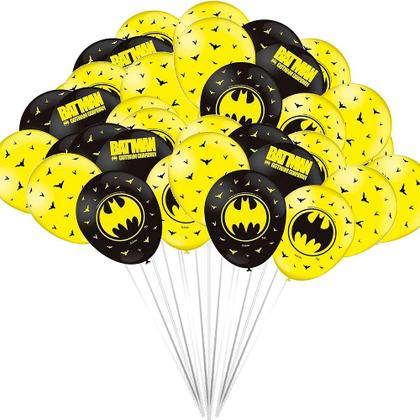 Imagem de Kit festa Batman Decoração Toalha preta TNT +25 balões