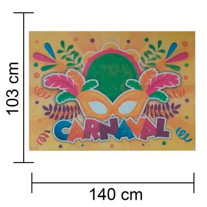 Imagem de Kit festa Carnaval Decoração Aniversário Toalha + Painel