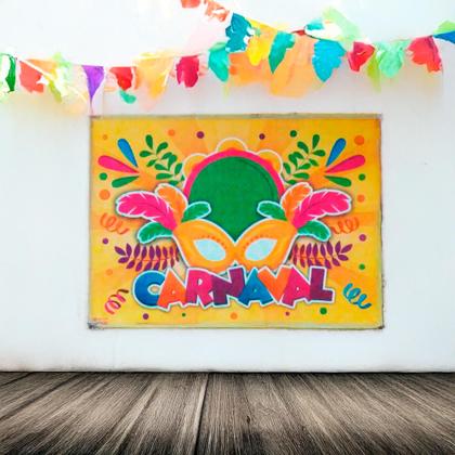 Imagem de Kit festa Carnaval Decoração Aniversário Toalha + Painel