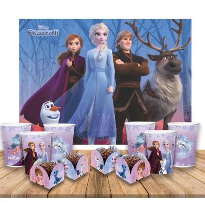 Imagem de Kit Festa Completo 58 Pçs Decoração Frozen Aniversário