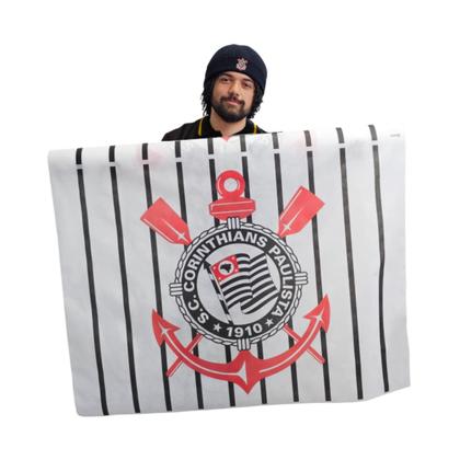 Imagem de Kit festa Corinthians Decoração Aniversário Toalha+Painel