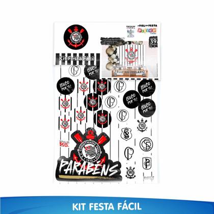 Imagem de Kit festa Corinthians Decoração completa Aniversário 39pçs