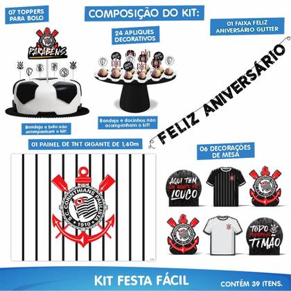 Imagem de Kit festa Corinthians Decoração completa Aniversário 39pçs