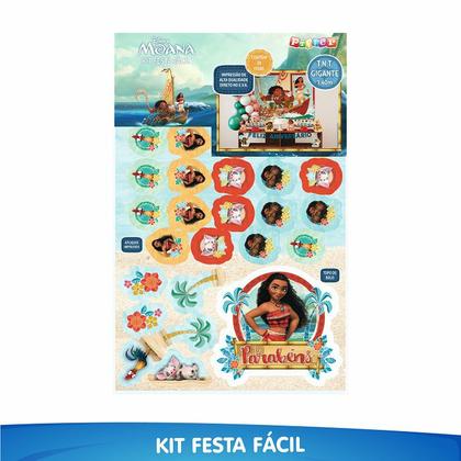 Imagem de Kit festa Decoração aniversário Moana 39 pçs completo em EVA