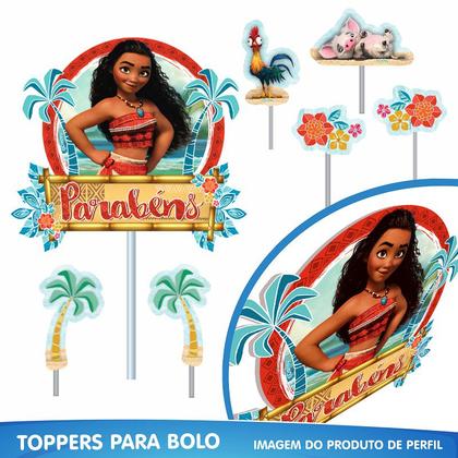 Imagem de Kit festa Decoração aniversário Moana 39 pçs completo em EVA