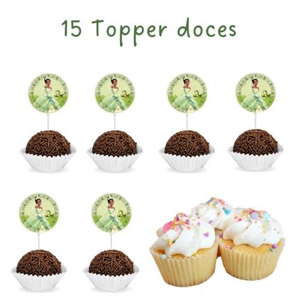 Imagem de Kit Festa Decoração Aniversário Tiana a Princesa e o sapo infantil com pulseira