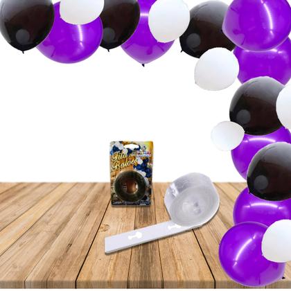 Imagem de kIt Festa Decoração arco desconstruído Wandinha Wednesday