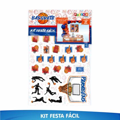 Imagem de Kit Festa Decoração Basquete Festa Aniversário 40 Itens
