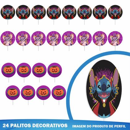 Imagem de Kit Festa Decoração Pronta Stitch Halloween C/ 33 Itens