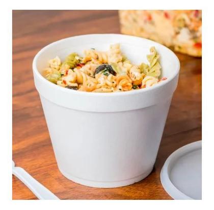 Imagem de Kit Festa Descartáveis Isopor c/ 100 Potes 360ml+100 Cumbuca