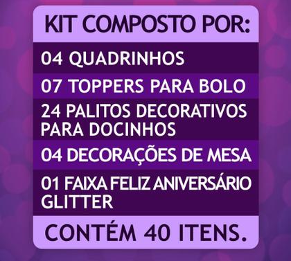 Imagem de Kit Festa Divertidamente 40 Itens Painel + Faixa + Enfeites + Topo de Bolo + Quadrinhos
