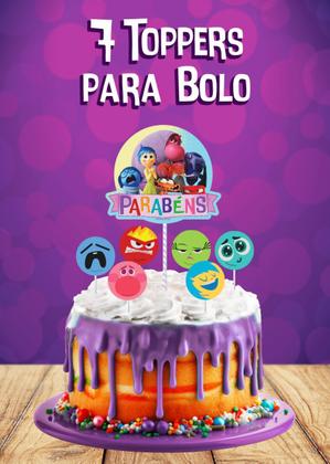 Imagem de Kit Festa Divertidamente 40 Itens Painel + Faixa + Enfeites + Topo de Bolo + Quadrinhos