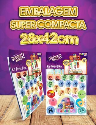 Imagem de Kit Festa Divertidamente 40 Itens Painel + Faixa + Enfeites + Topo de Bolo + Quadrinhos