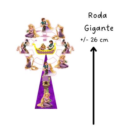 Imagem de Kit festa em casa só um bolinho Princesa Rapunzel enrolados decoração aniversário