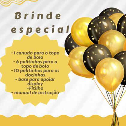 Imagem de Kit festa em casa só um bolinho Princesa Rapunzel enrolados decoração aniversário