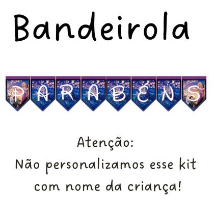 Imagem de Kit festa em casa só um bolinho Princesa Rapunzel enrolados decoração aniversário