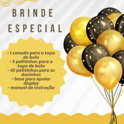 Imagem de Kit festa em casa só um bolinho Sonic decoração aniversário topo de bolo