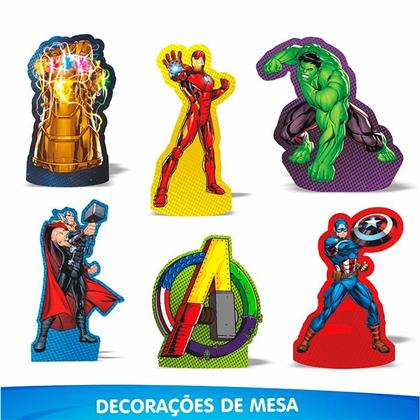 Imagem de Kit Festa Fácil Aniversário 39Pçs - Os Vingadores