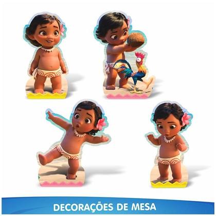 Imagem de Kit Festa Fácil Aniversário Moana Baby 40 Itens - Piffer