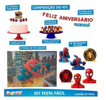 Imagem de Kit Festa Fácil Homem Aranha