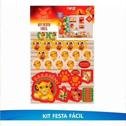 Imagem de Kit Festa Fácil Rei Leão 40 Enfeites Decoração Aniversário Infantil Menino