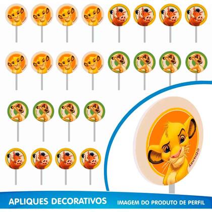 Imagem de Kit Festa Fácil Rei Leão 40 Enfeites Decoração Aniversário Infantil Menino