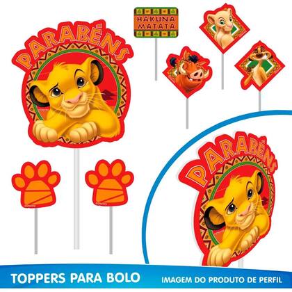 Imagem de Kit Festa Fácil Rei Leão 40 Enfeites Decoração Aniversário Infantil Menino