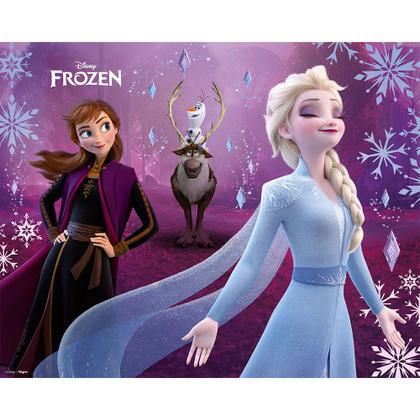 Imagem de Kit Festa Frozen Decoração Aniversá Toalha Roxa + Painel Tnt